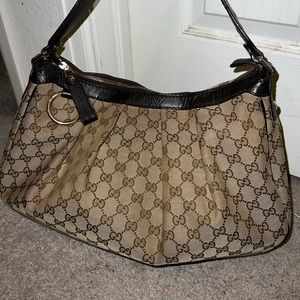 Gucci Monogram Hobo Bag (Cloth)